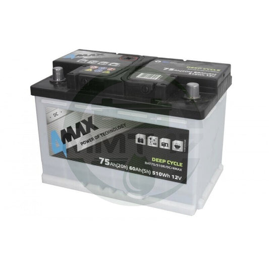 4MAX АКУМУЛАТОР DEEP CYCLE 12V75AH