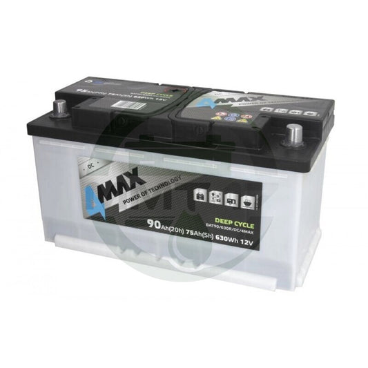 4MAX АКУМУЛАТОР DEEP CYCLE 12V90AH