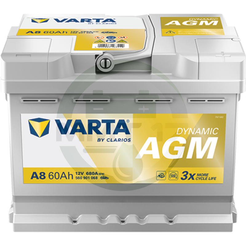 VARTA АКУМУЛАТОР 12V60AH 680A AGM R+ 560901068