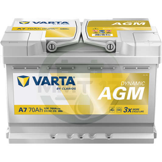 VARTA АКУМУЛАТОР 12V70AH 760A AGM R+ 570901076
