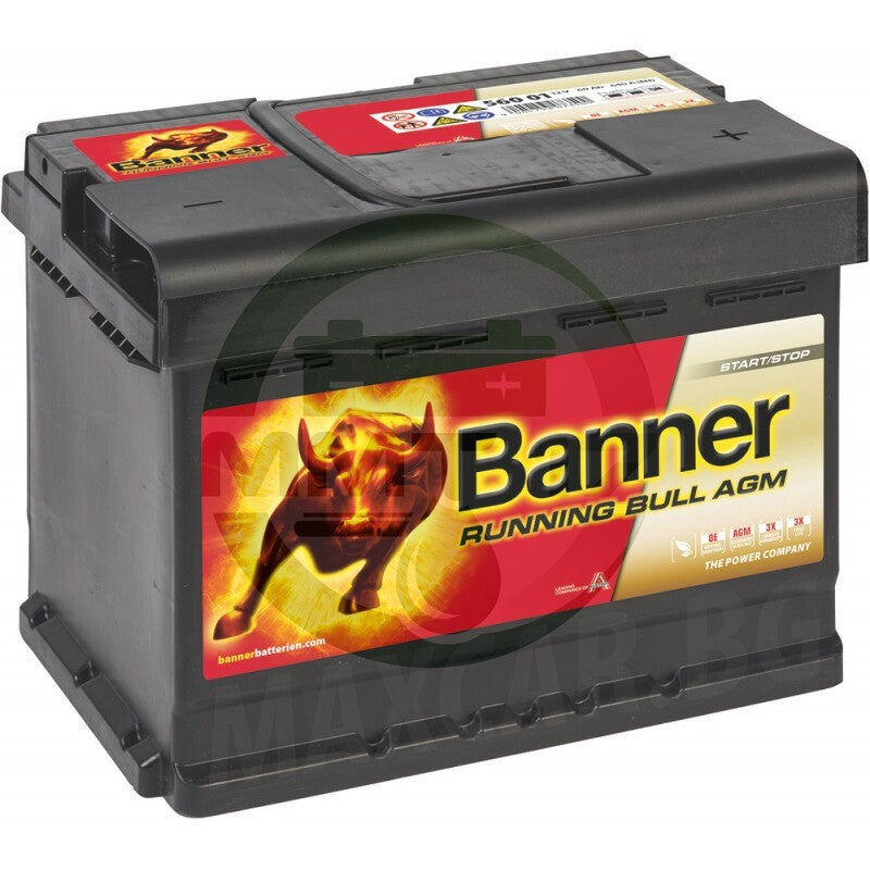 BANNER АКУМУЛАТОР 12V60AH 640A R+ AGM 560 01